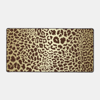 Goud en Bruin Dier Print Desk Pad