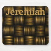 Goud en bruin geweven metaaldraden passen muis aan muismat (Voorkant)