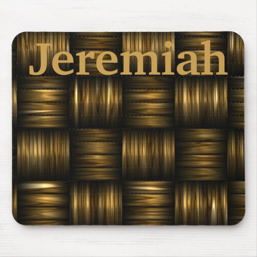 Goud en bruin geweven metaaldraden passen muis aan muismat (Voorkant)