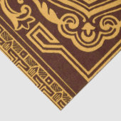 Goud en Bruin Japans Decoratief Patroon Tissuepapier (Detail)