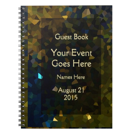 Goud en bruin kristal notitieboek (Voorkant)