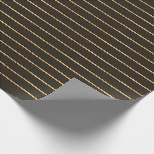 Goud en bruin omslagpapier cadeaupapier (Hoek)