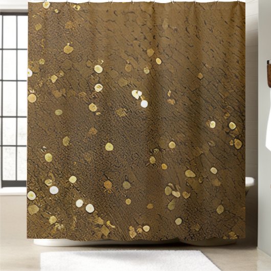 Goud en Bruin Sequin Douchegordijn