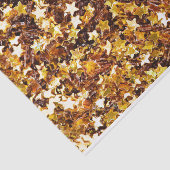 Goud en bruin sterrenpatroon tissuepapier (Detail)