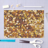 Goud en bruin sterrenpatroon tissuepapier (Craft)