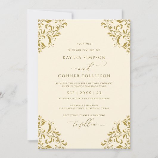  goud en bruine bruinkoolstof kaart (Voorkant)