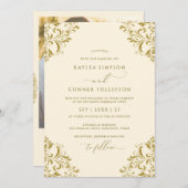  goud en bruine bruinkoolstof kaart (Voorkant / Achterkant)