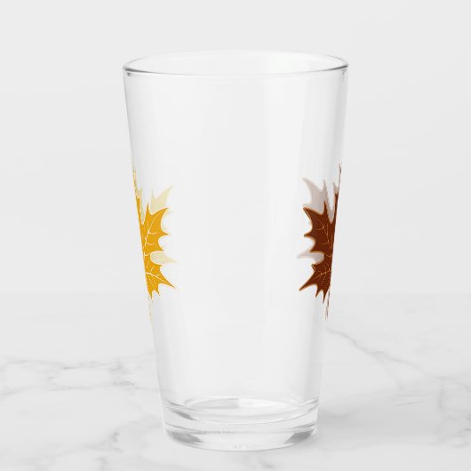 Goud en bruine mazelen glas (Links)