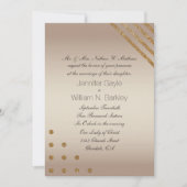 Goud en Champagne Aangepaste bruiloft uitnodiging (Voorkant)