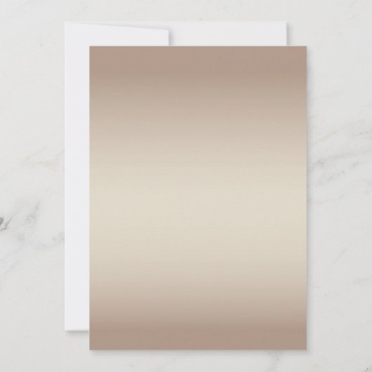 Goud en Champagne Aangepaste bruiloft uitnodiging (Achterkant)