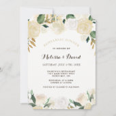 Goud en Champagne repetitie diner uitnodigingen (Voorkant)