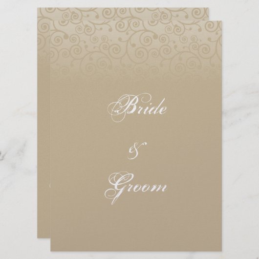 Goud- en champagnezeekaart kaart (Voorkant / Achterkant)