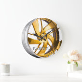 Goud en chroom grote klok (Huis)