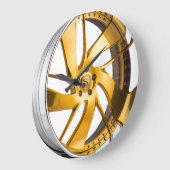 Goud en chroom Rim Grote Klok (Hoek)