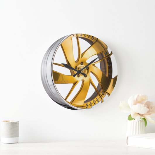 Goud en chroom Rim Grote Klok (Huis)