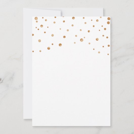 Goud en Confetti Moderne feestdagen Kaart (Achterkant)