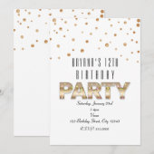 Goud en Confetti Moderne feestdagen Kaart (Voorkant / Achterkant)