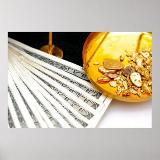 Goud en contant geld poster