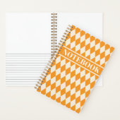Goud en Crème Diamant Argyle Patroon Notitieboek (Binnen)