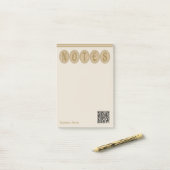 Goud En Crème Fancy Zakelijke Cirkel Notitieblok Post-it® Notes (Op bureau)
