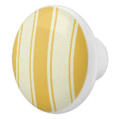 Goud en crème tikkende strepen keramische knop (Rechts)