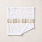 Goud en crèmekleurig streeppatroon bad handdoek (Wasdoekje)