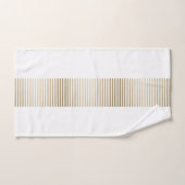 Goud en crèmekleurig streeppatroon bad handdoek (Handdoek)