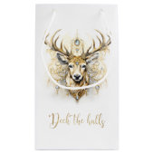 Goud en diamanten glitterherten klein cadeauzakje (Achterkant)