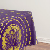 Goud en diepe paarse Lotus Flower Tafelkleed (Voorbeeld)