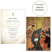 Goud en Donker Tan Faux Marble Wervelt Doop Kaart