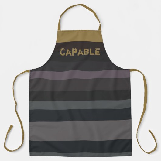 Goud en donkergrijs schort (Voorkant)