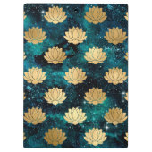 Goud en donkergroen Galaxy Dharma Mandala Pattern Klembord (Achterkant)