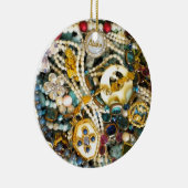 Goud en eiwit keramisch ornament (Rechts)