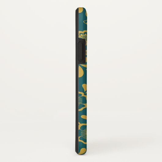 Goud en Emerald Victorain Kant Monogram Case-Mate iPhone Case (Achterkant/rechts)