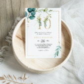 Goud en Eucalyptus 40e verjaardagsfeestje Kaart