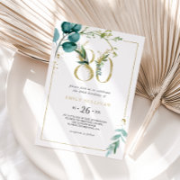 Goud en Eucalyptus 80ste verjaardagsfeestje