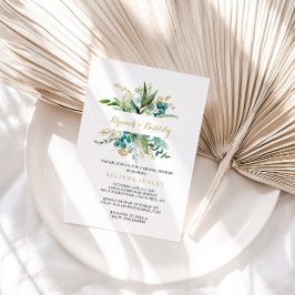 Goud en Eucalyptus Brunch & Bubbly Vrijgezellenfee Kaart