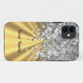 Goud en faux glitter Case-Mate iPhone case (Achterkant (horizontaal))