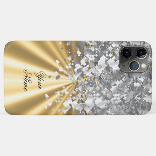Goud en faux glitter op maat Case-Mate iPhone case (Achterkant (horizontaal))