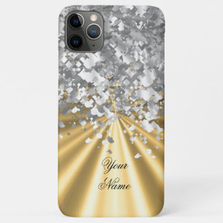 Goud en faux glitter op maat Case-Mate iPhone case