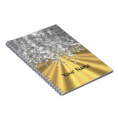 Goud en faux glitter op maat notitieboek (Rechterzijde)