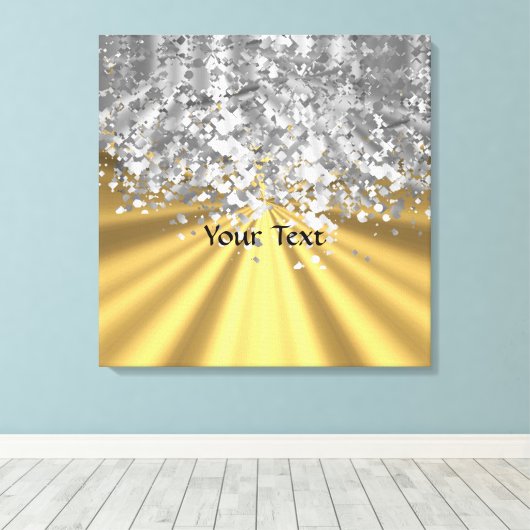 Goud en faux op maat canvas afdruk (Insitu (Houten vloer))