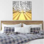 Goud en faux op maat canvas afdruk (Insitu (Slaapkamer))