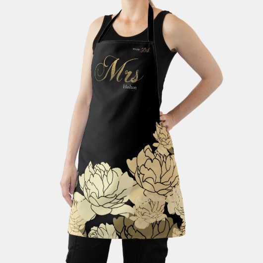 Goud en geel blij 50ste jubileum rozen schort (Insitu)