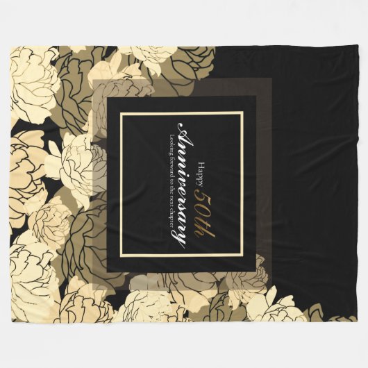 Goud en geel fleece deken (Voorkant (Horizontaal))