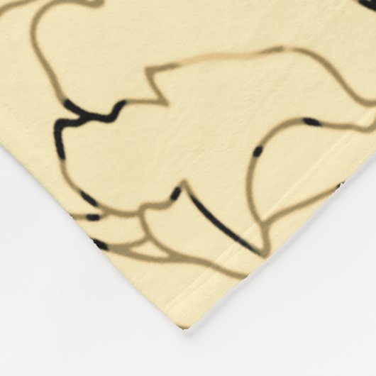 Goud en geel fleece deken (Hoek)