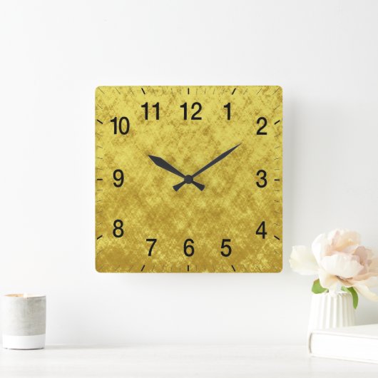 Goud en geel folie, samengevat design vierkante klok (Huis)