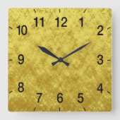Goud en geel folie, samengevat design vierkante klok (Voorkant)