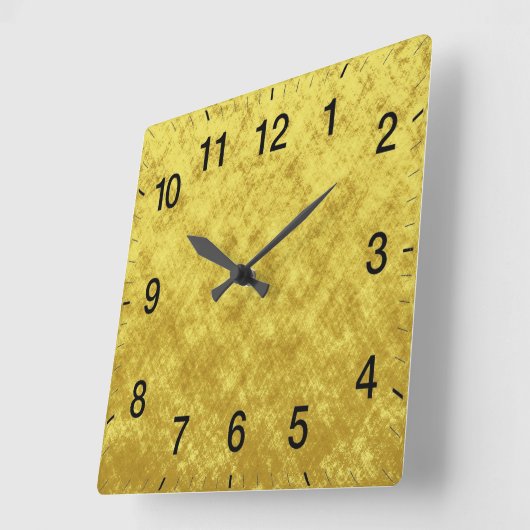 Goud en geel folie, samengevat design vierkante klok (Hoek)