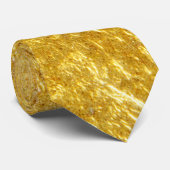 Goud en geel geplateerd marmer goudpatroon folie stropdas (Opgerold)